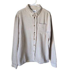 Common Market Corduroy Button Up Men's Shirt NWOT Size Large